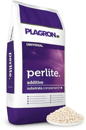 Weedness Plagron Perlite 10 Liter - Perlite für Pflanzen Drainage Vulkangestein Anbau Blumenerde Erde Substrat