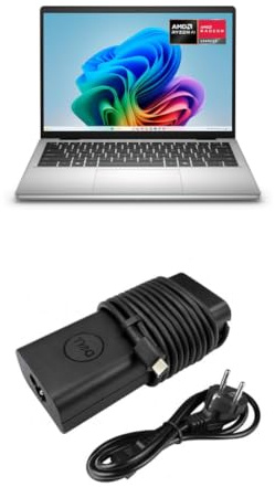 Dell 14 DC14255 Computer Portatile Copilot+ PC, 14'' 2K, AMD Ryzen AI 7 350, AMD Radeon, 16 GB RAM, 1TB SSD, W11H, Tastiera QWERTY Italiana retroilluminata, Dell Adattatore USB-C 65W