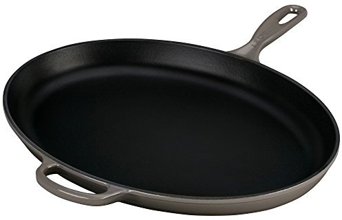 Le Creuset Signature Cast Iron Oval Skillet, 15 3/4, Oyster