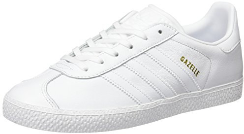 adidas Gazelle J, Zapatillas de gimnasia Unisex niños, Blanco (Cloud White), 37 1/3 EU