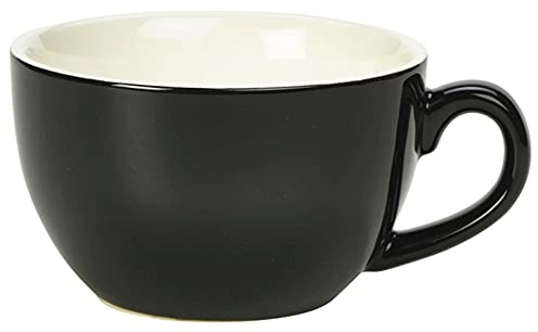 Genware Bowl Shaped Cup Black 6oz/170ml, Pack of 6