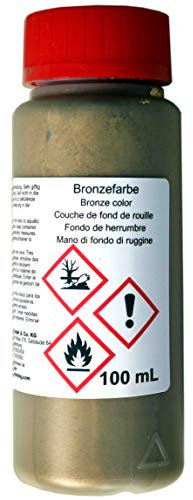 Peinture bronze, 100 ml, effet métallique hautement pigmenté, peinture acrylique patinable, effet vieillissement et patine Tiffany sur toutes les surfaces