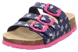 Superfit Mädchen Fussbettpantoffel Pantoffeln, Blau Hellblau 8400, 38 EU