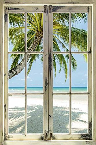 Scenolia Tableau Verre Acrylique Vertical déco & Design Un Regard sur Les COCOTIERS 50 x 70 cm | Déco Murale Qualité HD