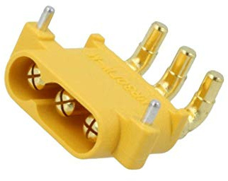 2X MR30PW-M Buchse zur DC-Stromversorgung MR30 männlich PIN: 3 auf PCB AMASS