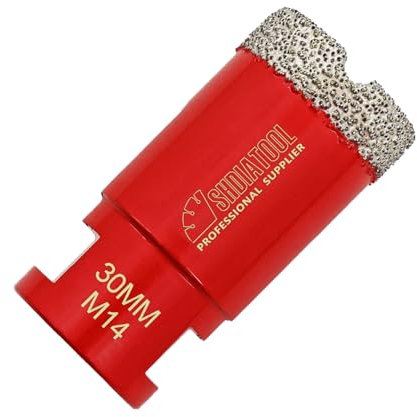 SHDIATOOL Dry Diamond Drill Core Bit Diameter 30mm Vacuum Brazed Drilling Porcelain Tile Granite Marble