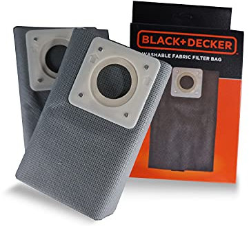 Black+Decker Bolsas de filtro de tela 15L para aspiradores sólidos y líquidos