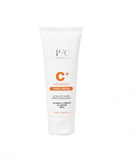 PFC Cosmetics - Crema de Manos Ultra Hidratante y Reparadora. Vitamina C+. 75 ml. Previene las Manchas. Aporta Luminosidad. Protección Solar Rápida Absorción. Todo Tipo de Pieles. Antiedad