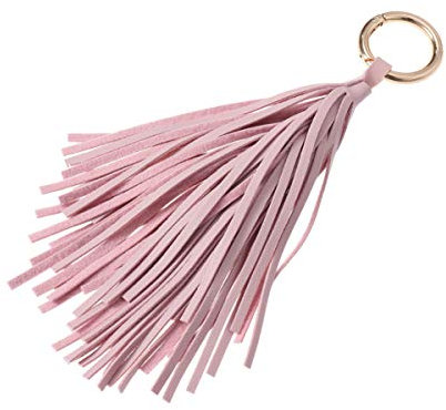 PRETYZOOM Quasten Schlüsselanhänger PU Leder Rosa Quast Anhänger Schlüsselbund Rucksäcke Handtasche Autoschlüssel Dekoration Geburtstag Jubiläum Freundschaft Geschenk