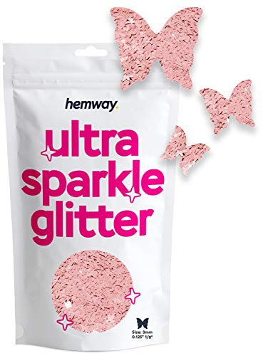 Paillettes en forme de papillon ultra scintillantes pour décoration de fête or rose ongles corps visage arts et artisanat 50 g/1,7 oz