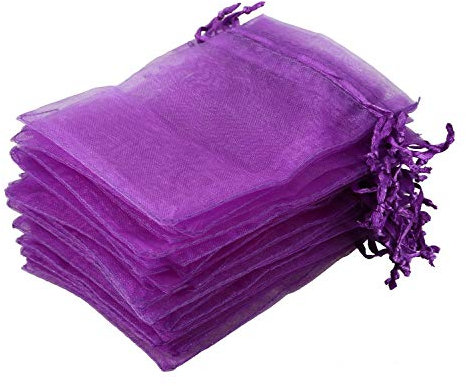 Jaimenalin 30 sacchetti regalo in organza, colore lilla