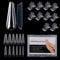 BNG Dual Forms For Nail System 120 PCS Flat Square Full Cover Poly Nail Gel Extension Mold Tips with 10 Pcs Clips, Mold D