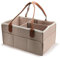 AEESRRU Baby Windel Caddy Organizer Korb tragbar Storage Bin groß Kindergarten Tasche mit Wechselbaren Fächer für für Wickelkommode, Beißring, Windel, Best Baby Geschenk Korb (Beige)