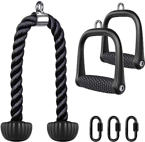 Kipika Poulie Musculation, Poignet Musculation Tirage, Corde de Traction Triceps, Accessoires pour Appareils à Câbles pour la Salle de Sport