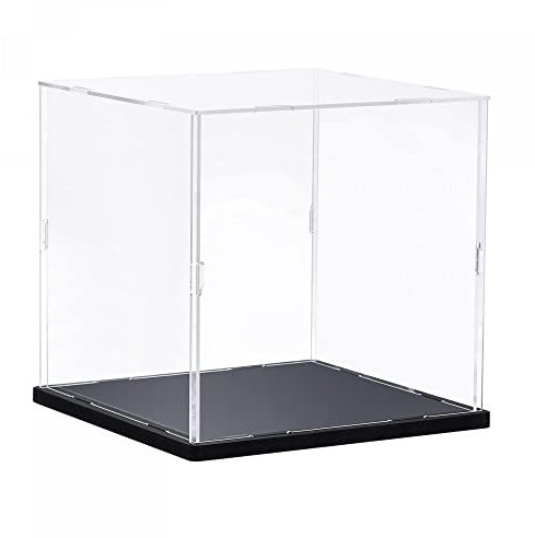 sourcing map Klar Vitrine Acrylbox, Versammeln Durchsichtig Box Staubdicht Schaukasten 25x25x25cm für Sammlerstücke, Handwerk