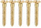 sourcing map Wood Screws M3 x 20mm Slotted Flat Head Brass Self-Tapping Screw 50 Pcs