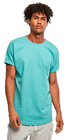 Urban Classics Herren Long Shaped Turnup Tee T Shirt, Glas, 3XL EU