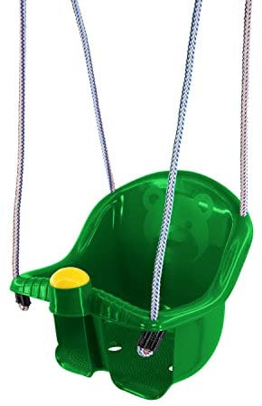 MTS Safety Swing Seat for Toddlers, Easy Install, Indoor/Outdoor Perfect Garden Baby Swing for Kids Ages 1-3, Green, Durable Plastic, Supports Up to 40kg, Enhances Motor Skills