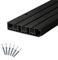 Seiletech.de GARDINENSCHIENE | 450cm | PVC | 3-läufig | schwarz | inkl. Befestigungsmaterial | 4,5m (3 x 150cm + 2 x Verbinder) | Gardinen Schiene Vorhangschienen