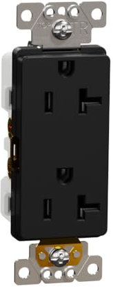 Square D by Schneider Electric Square D X Series Prise de courant duplex inviolable 125 V, 20 A, noir mat (SQR44201BK)