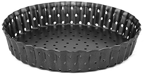 Alvinlite The Perforated Pie Pan Golden Pie Tart Quiche and Flan Crusts Guaranteed With This Deep Dish Pie Plate Designed With Holes For Crisp Baking 5寸 Type