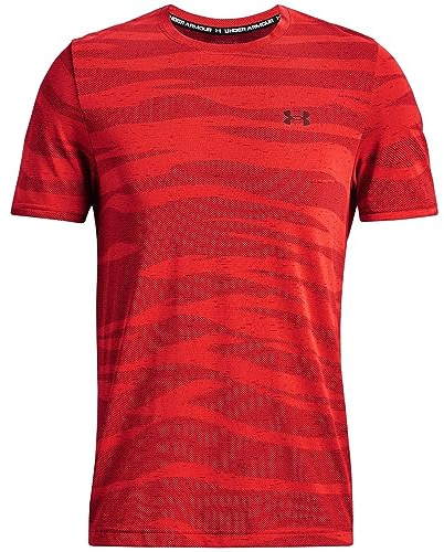 Under Armour Mens Short-Sleeves Men's Ua Seamless Wave Short Sleeve, Bolt Red, 1373726-810, XXL