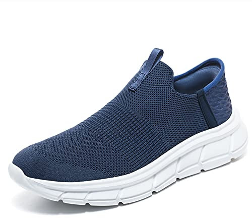 Hombre Zapatos Casuales Deportivos para Correr Sneakers Gimnasio Ligero Transpirable Zapatillas de Running Unisex Adulto,Azul/3,EU43