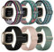 chinbersky 6 Pack Bracelet Compatible avec Bracelet Fitbit Versa 3/Bracelet Fitbit Versa 4/Fitbit Sense Bracelet Femmes, Étirement Réglable Nylon Sport Bande pour Fitbit Versa 4/Versa 3/Sense 2/Sense