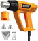 Heat Gun, 2000W Handheld Hot Air Gun, GUTIYYO Professional Heat Gun Variable Temperature Control 50°C - 650°C,Durable&Overload Protection, with Nozzles for Stripping Paint, Soldering Pipes,Crafts etc