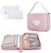 Rexmica Diaper Clutch Bag with 2 Pcs Wet Wipes Dispenser, Small Changing Bag with Multiple Pockets for Mother, Pink