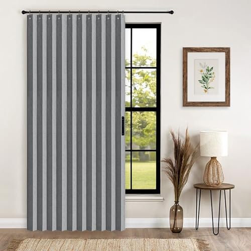 Vatge - Privacy Curtain for Access, Open Closet, Laundry Room and Hanging Curtain for Room Divider, 1 Panel with Tape, 52 W x 78 L, Color