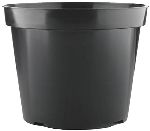 100 x 1L Easy Release Black Plastic Plant Pots, Large And Small Plant Pots Outdoor or Indoor Flower pot for Healthy Root Growth Lightweight & Weather Resistant for Flowers, Plants And Herbs