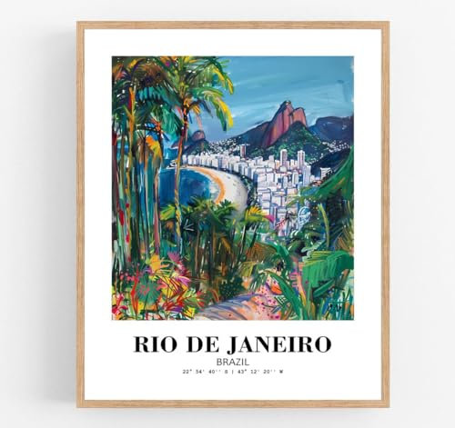 Eleville Kunstdruck, ungerahmt, Rio de Janeiro, Brasilien, Welttoure, Reise, Familie, Urlaub, Kunstdruck, Poster, Wandbüro, Heimdekoration, mgn007