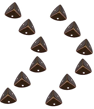 OSALADI 12stücke Antike Eckenschutz Für Holzboxen Dekorative Triangel-Guard Für Möbel Kisten Und Tische Robuster Aufprallschutz Für Ecken Und Kanten