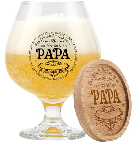 KAAYEE Cadeau Papa, 17oz Verre à Bière Cadeau Anniversaire papa, Cadeau Noel Papa, Cadeau Fete Des Peres, Cadeau Idee Original Anniversaire pour Papa