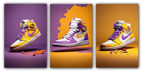 NebulaNova Sneaker-Poster, ungerahmt, Michael Jordan Hypebeast, Sneaker-Raumdekoration, Schuhe für Teenager, Jungen, Herren-Raumdekoration, 3er-Pack, 20 x 30 cm