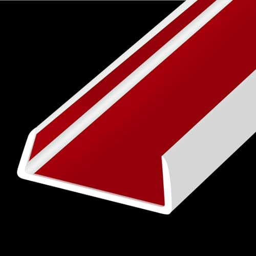 Rubber Edge Trim, Flexible Self Adhesive U Shaped Peel and Stick Edge Banding, 50mm(2) Big Size U Channel Edge Protector, Baby Proof Edge Guards for Woods, Plywood, Furnitures, 6m, White