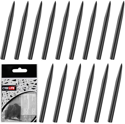 CyeeLife Replacement Steel Dart Points,Length 30mm,15 piece set,Dart accessories,Black