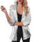 Nightclub Pailletten Blazer Damen Schimmer Glitzer Jacke Mantel Outerwear (XXXL Silber)