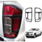 JHCHAN Rücklichtabdeckung für Nissan Navara 2015-2020, D23 NP300 N-Guard Navara Trek-1° Navara Tekna ABS mattschwarze Rücklichtschutzverkleidung