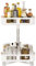 HSyc JRX Lazy Susan Gewürzregal Schrank-Organizer Multifunktionaler Drehteller Gewürzregal Arbeitsplatten-Organizer Für Küchen-Vorratsschrank 360° Drehbare Aufbewahrung （Weiß-2 Etagen）