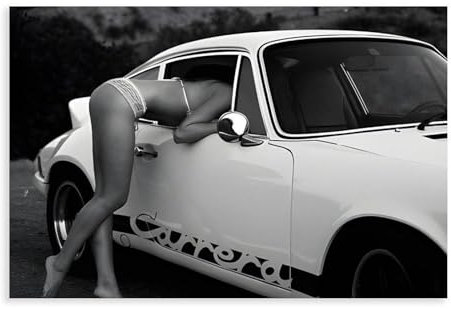 Leinwandposter Porsche 911 im Vintage-Stil, Schlafzimmerdekoration, Landschaft, Büro, Raumdekoration, Geschenk, 30 x 45 cm