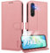 UITUIM Cover per Samsung Galaxy A16 5G/4G Custodia con 2 Vetro Temperato Pellicola a Libro Portafoglio in Pelle Porta Carte Protettiva Flip Case,Rosa