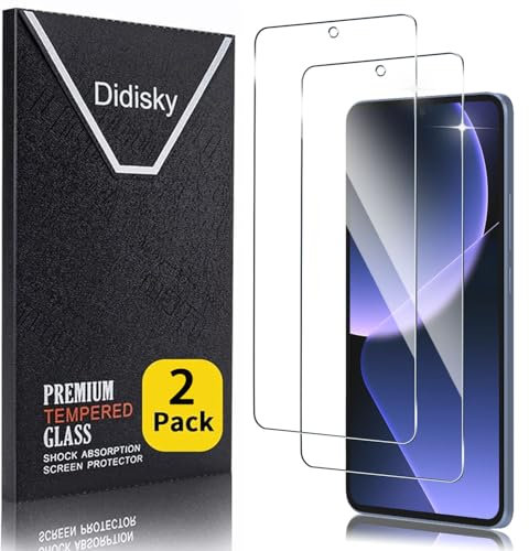 Didisky Lot de 2 Verre Trempé pour Xiaomi 13T, Xiaomi 13T Pro 6.67, Anti Rayures, Dureté 9H, Pas de Bulles, Haute définition