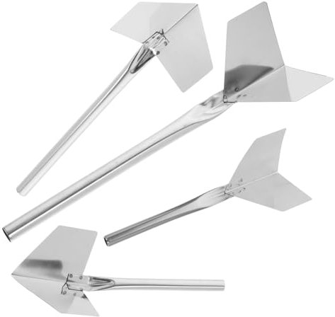 4 Stück Winkelabzieher Ecktrockenbauwerkzeug Trockenbaukelle mit abgerundeten Ecken reinigungsschaber corner scraper Eckkelle Putz Trockenbau Kelle Rostfreier Stahl Silver Hemobllo