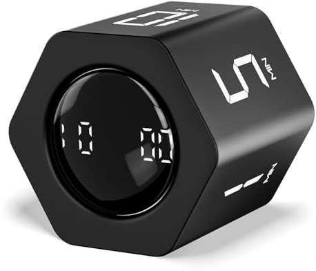 Digitale Küchentimer, Visueller Timer 60 Minuten Countdown Timer für Kinder und Erwachsene, Eieruhr, Kurzzeitwecker, wiederaufladbarem Akku für Küche Schule Büro (Wiederaufladbar-Schwarz)