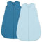 Unnivoll Gigoteuse 18-24 Mois Hiver Tog 1.5, lot de 2, Turbulette Hiver pour Bébé, Doublure 100% Coton Avec Tissu Polaire en Peluche pour Nouveau-né Garçons Filles 89-101cm Bleu ciel