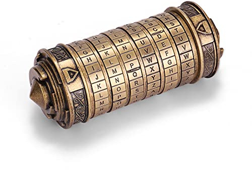 Retro-Geschenk-Box für Geburtstag, Valentinstag, Zylinderschloss, da Vinci Code Alphabet-Schlösser
