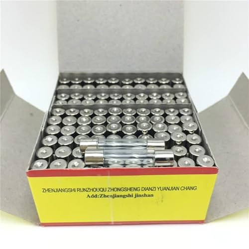 JYLYZZIN Sicherung, 10 Stück, 6 x 30 mm, 250 V, 0,5 A, 1 A, 2 A, 3 A, 4 A, 5 A, 6 A, 7 A, 8 A, 10 A, 15 A, 20 A, flinke Glassicherung, 6 mm x 30 mm