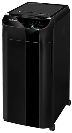 Fellowes 450 Sheet Auto Feed Cross Cut Shredder - AutoMax 450C with 68L Bin, P-4
